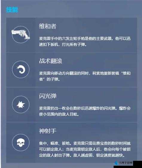 麦克雷在守望先锋中的技能数据图鉴及深度技能解析